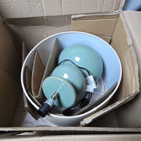 GREEN REACTIVE GLAZE TABLE LAMP