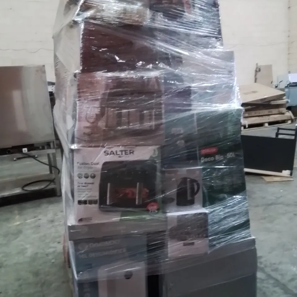 PALLET CONTAINING A LARGE QUANTITY OF ELECTRICAL PRODUCTS TO INCLUDE;HEATER,HP PRINTER,VACUUM CLEANER 