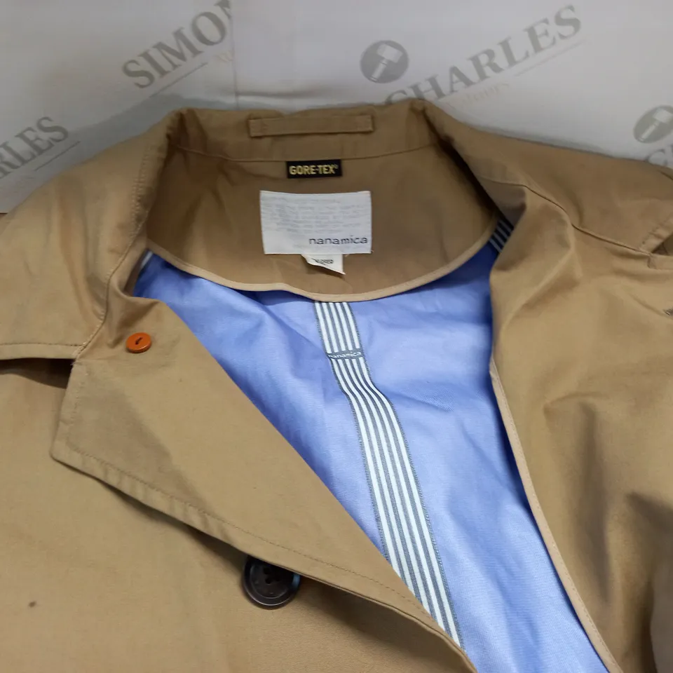 NANAMICA BROWN TRENCH COAT - SMALL