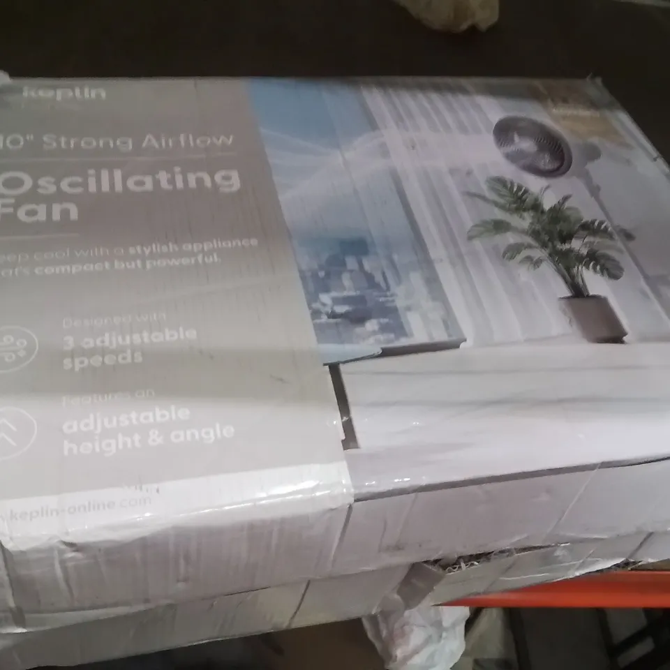 BOXED KEPLIN 10" WHITE OSCILLATING FAN
