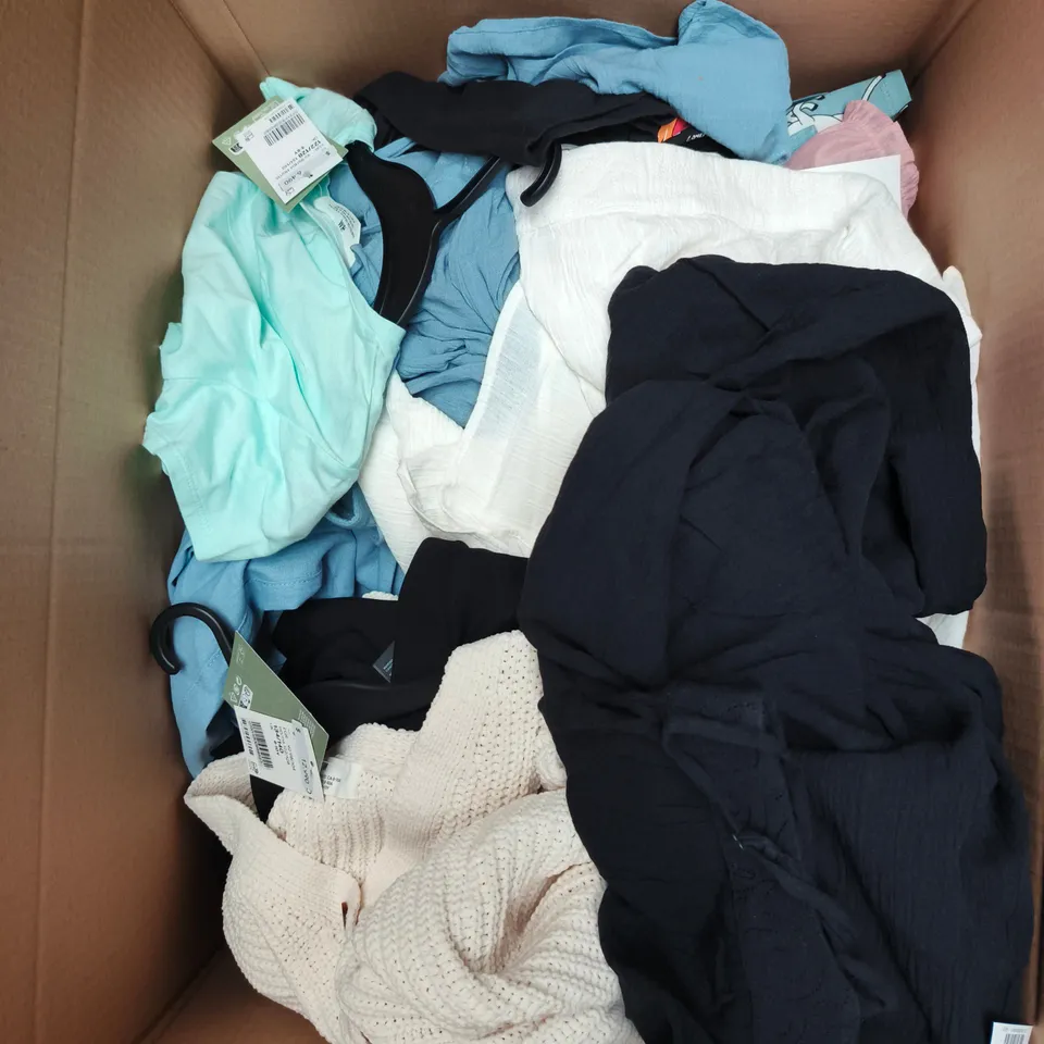 APPROXIMATELY 25 ASSORTED CLOTHING PRODUCTS IN VARIOUS STYLES & SIZES TO INCLUDE PANTS, T-SHIRTS, LEGGINGS ETC