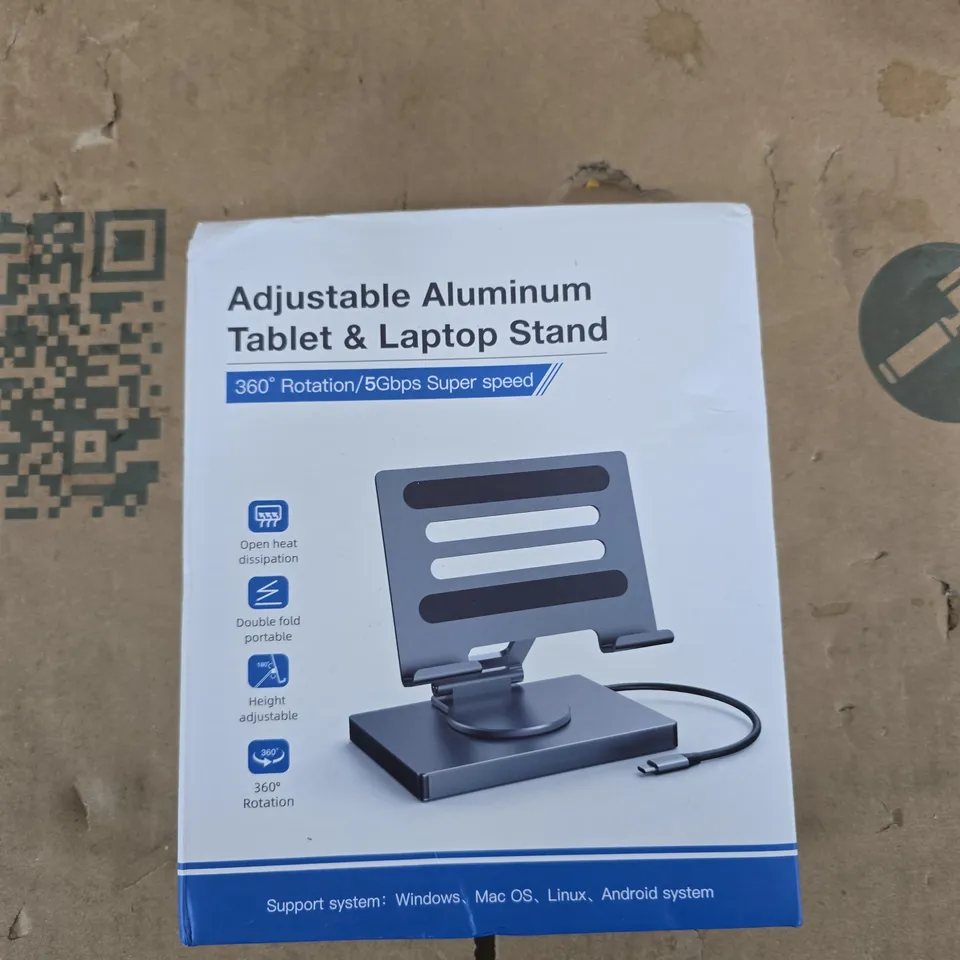 ADJUSTABLE ALUMINIUM TABLET & LAPTOP STAND