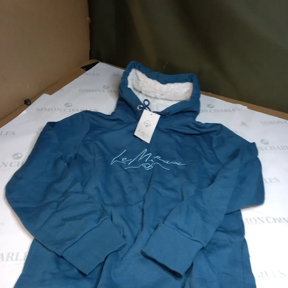 LE MIEUX BLUE HOODIE SIZE 10 