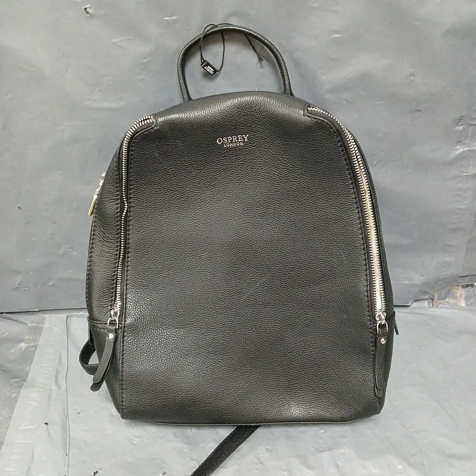 OSPREY LONDON OXFORD LEATHER BAG IN BLACK