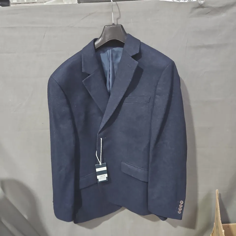 CREW CLOTHING COMPANY WOOL BLENDED TWEED BLAZER NAVY SIZE 46