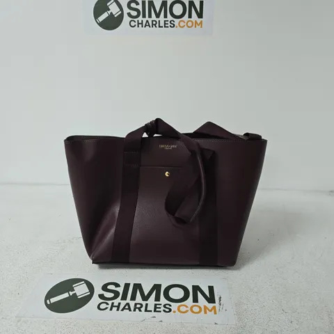 LUELLA GREY LONDON BURGUNDY LEATHER TOTE BAG