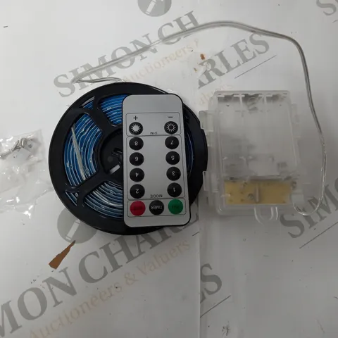 BATTERY OPERATED LED WHITE STRIP LIGHTS WITH REMOTE 