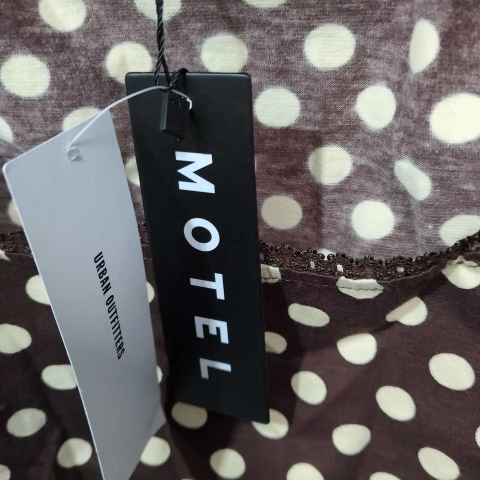 MOTEL BROWN POLKA DOT TANK TOP – UK6