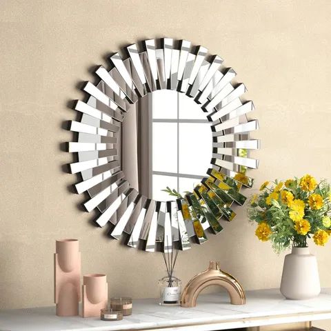BOXED AXENTIE ROUND WALL MIRROR (1 BOX)