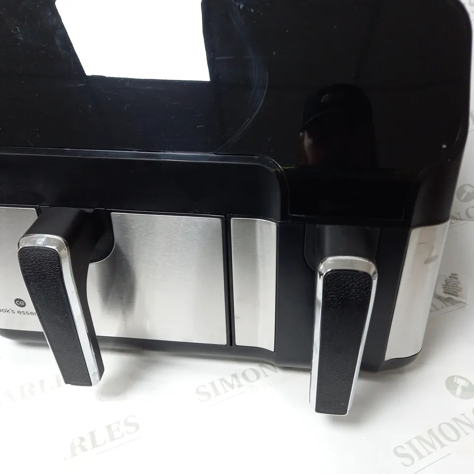 BOXED COOK'S ESSENTIALS 7.7L DUAL AIR FRYER IN BLACK