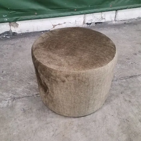 QUALITY DESIGNER ROUND FOOTSTOOL - OLIVE GREEN