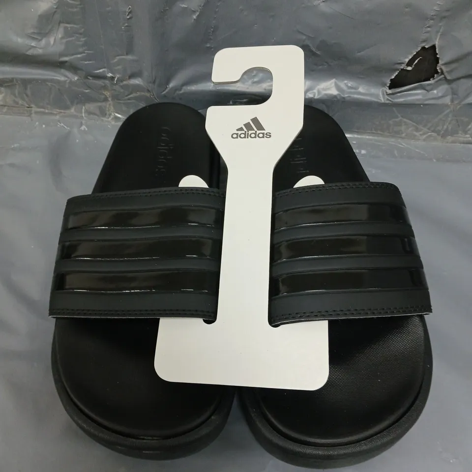 ADIDAS SPORTSWEAR WOMENS ADILETTE PLATFORM SLIDERS - BLACK - SIZE 6