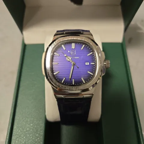 BOXED FRANK SCHMIDT AMBASSADOR BLUE DIAL WATCH