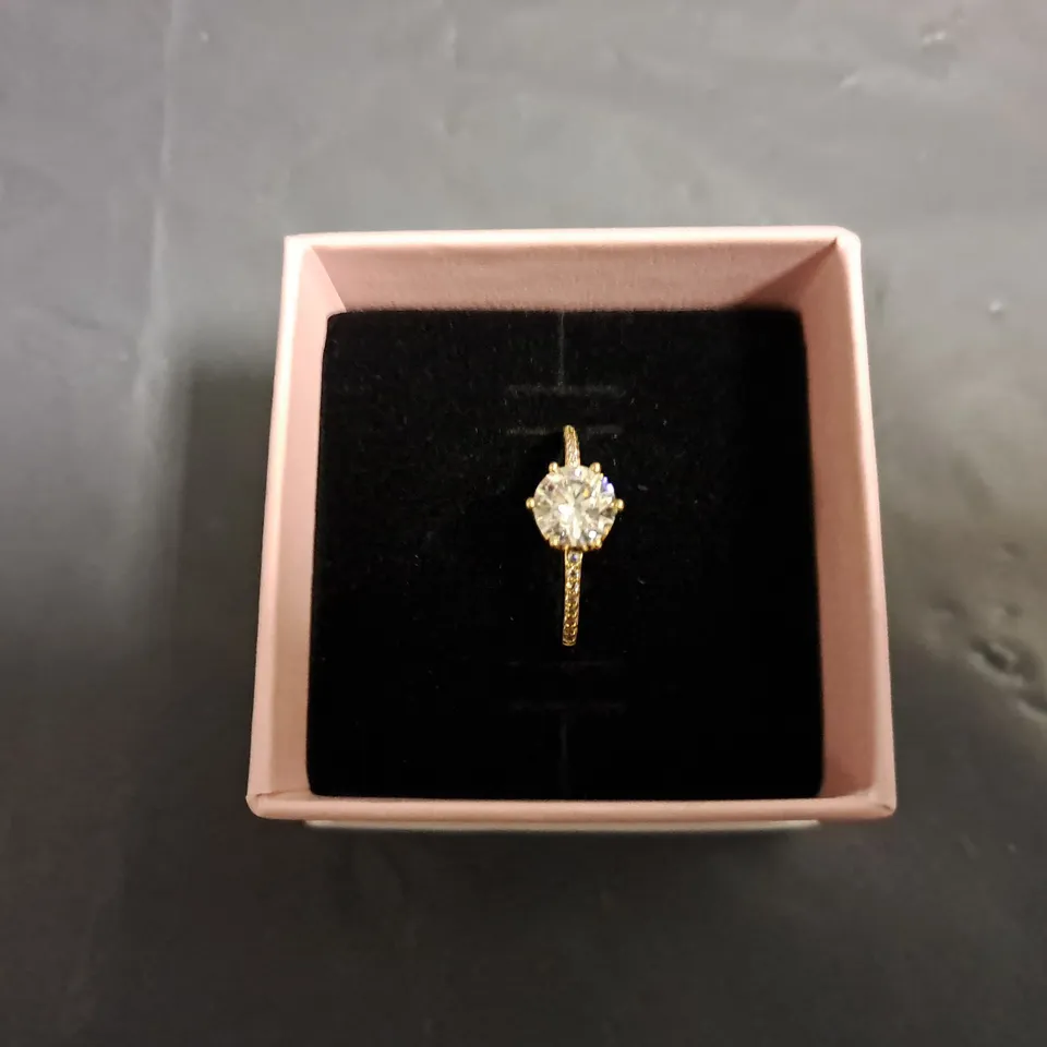 BOXED PANDORA SPARKLING CROWN SOLITAIR RING 