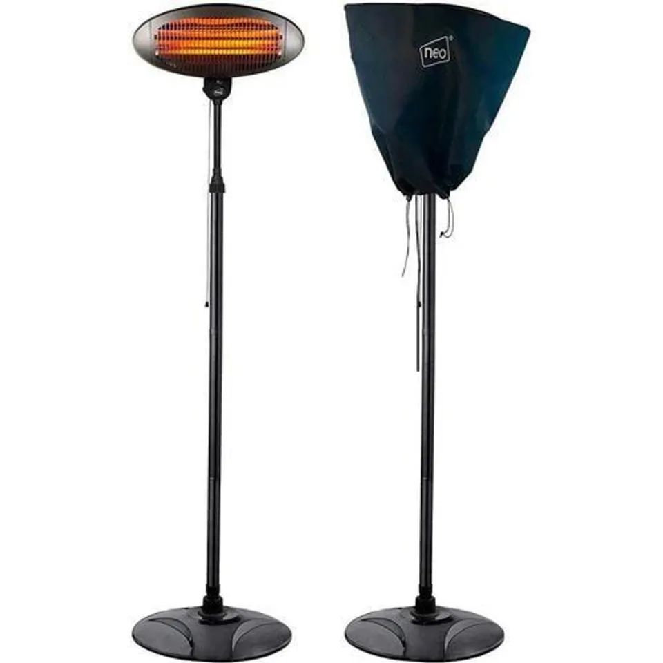 BOXED NEO OUTDOOR ELECTRIC PATIO HEATER 2KW - BLACK (1 BOX)