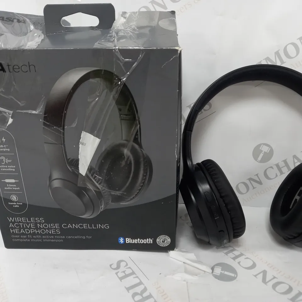 BOXED WIRELESS NOISE CANCELLING HEADPHONES - BLACK