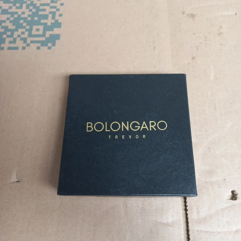 BOLONGARO TREVOR WALLET – BLACK LEATHER WITH COIN POCKET & ID WINDOW (BOXED)
