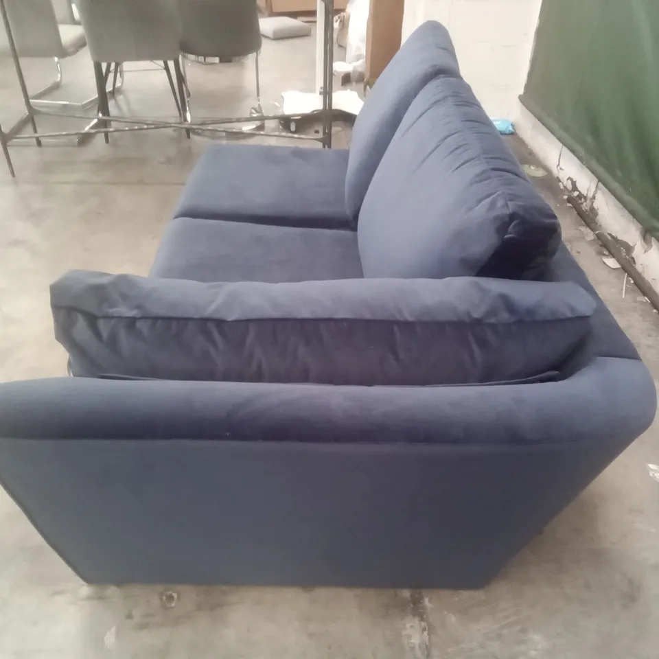 QUALITY DESIGNER FINCH LHF SOFA SECTION - NAVY FABRIC 