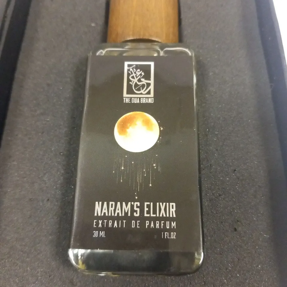 BOXE THE DUA BRAND HANDCRAFTED IN LOS ANGELES EXTRAIT DE PARFUM 30ML NARAMS ELIXIR