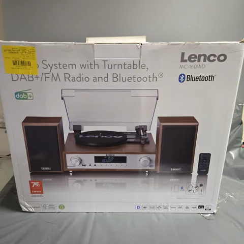 LENCO MC-160WD STEREO SYSTEM WITH TURNTABLE, DAB+/ RADIO AND BLUETOOTH