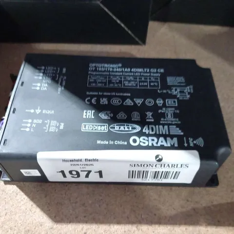 OSRAM OPTOTRONIC OT 165/170-240 /1A0 4DIMLT2 G2 CE PROGRAMMABLE CONSTANT LED POWER SUPPLY