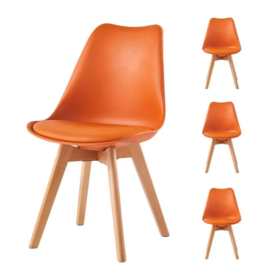 BOXED SET OF 4 KNUTSFORD SIDE CHAIRS IN ORANGE - 1 BOX