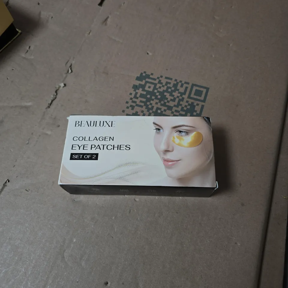 BOX OF APPROXIMATELY 20 ASSORTED ITEMS INCLUDING TITANIUM STYLER , COLLAGEN EYE PATCHES AND LEOPARD PRINT HAT 