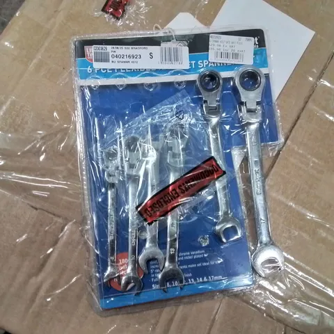 6PC FLEXIBLE RATCHET SPANNER SET