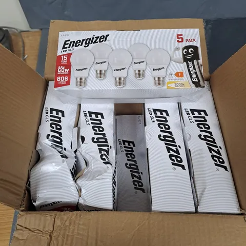 10 X PACKS OF ENERGIZER LED GLS BULBS ES/E27 - 5 BULBS PER PACK