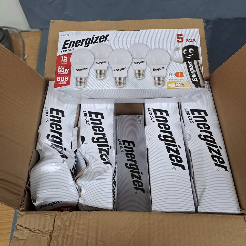 10 X PACKS OF ENERGIZER LED GLS BULBS ES/E27 - 5 BULBS PER PACK