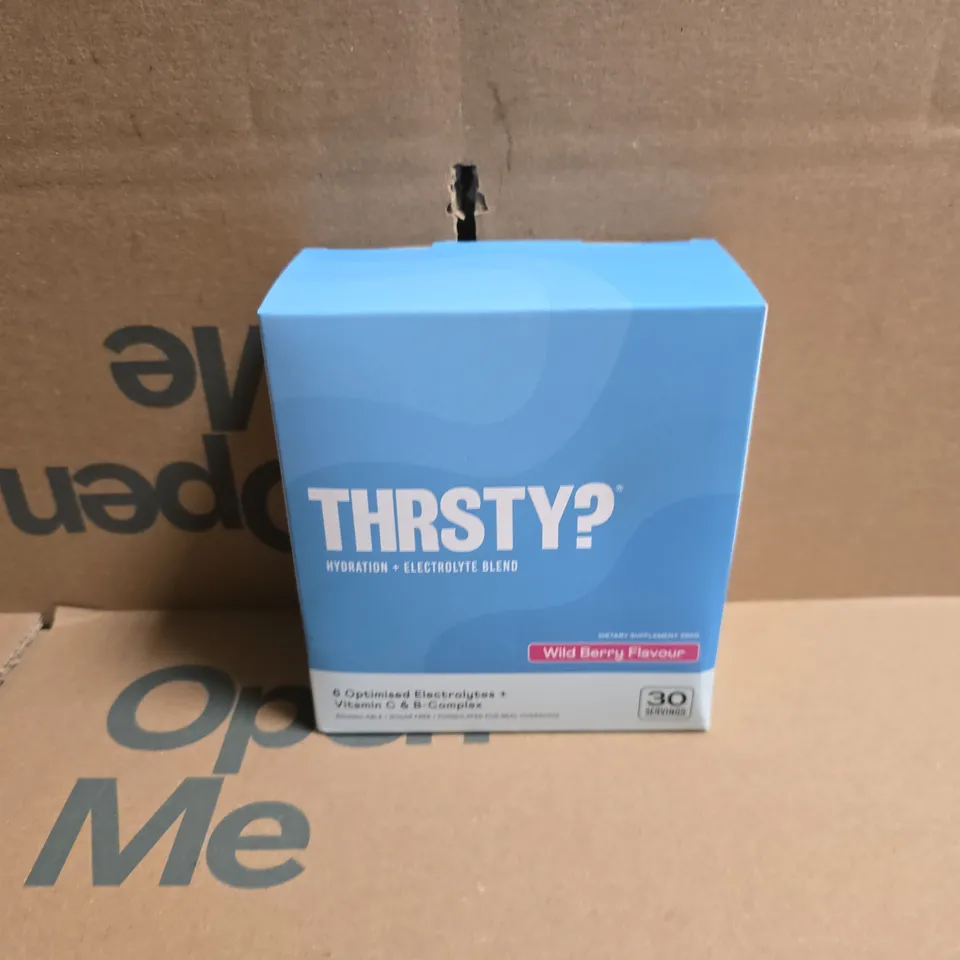 BOXED THIRSTY? HYDRATION + ELECTROLYTE BLEND WILD BERRY FLAVOUR (30 SERVINGS)