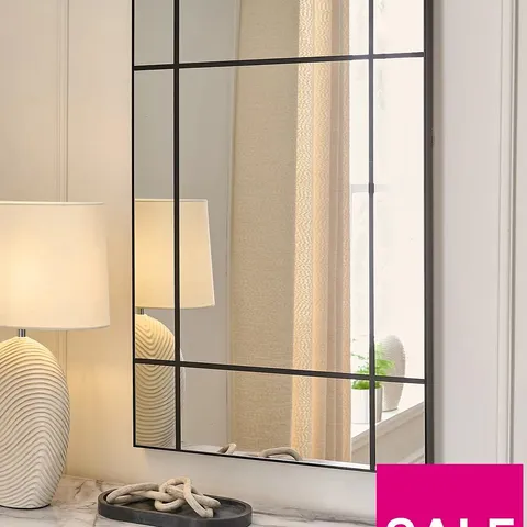 BOXED EDGE WINDOWPANE MIRROR - 61CM X 91CM (1 BOX)