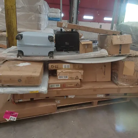 PALLET CONTAINING A VERY LARGE QUANTITY OF ASSORTED ITEMS INCLUDING:FURNITURE PARTS, AIR FRYER, SUITCASE, AIRCOOLER ECT