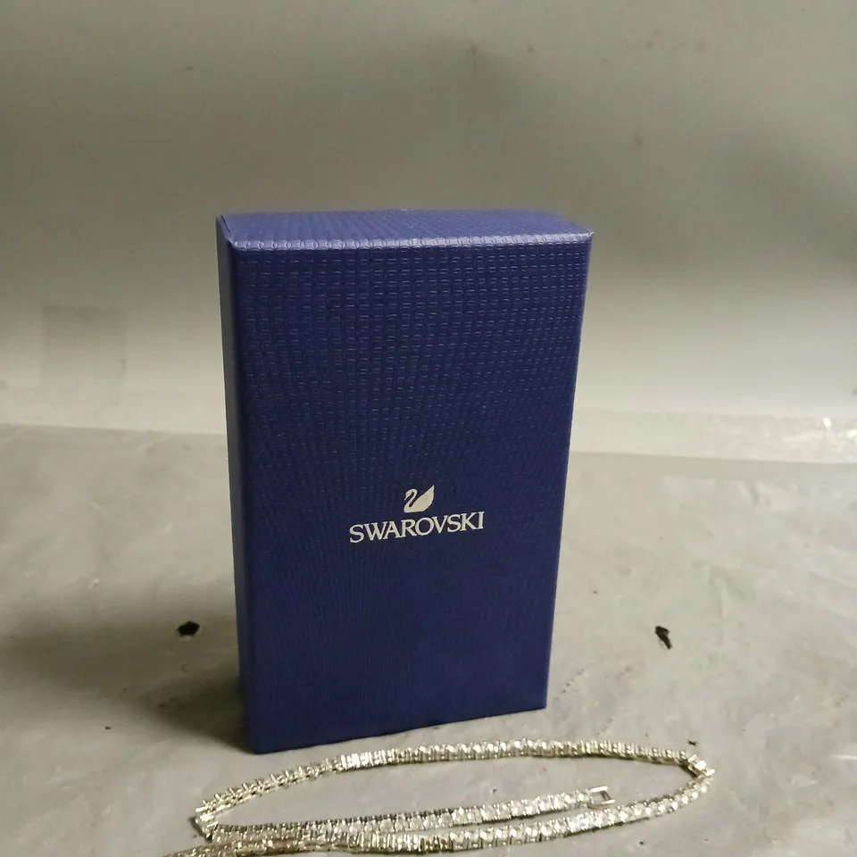 BOXED ADD SEALED SWAROVSKI MATRIX ROUND CUT CRYSTAL TENNIS NECKLACE