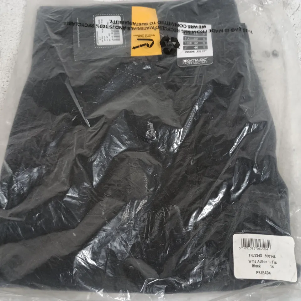 REGATTA PROFESSIONAL WOMENS NEW ACTION TROUSERS, BLACK - UK SIZE 14