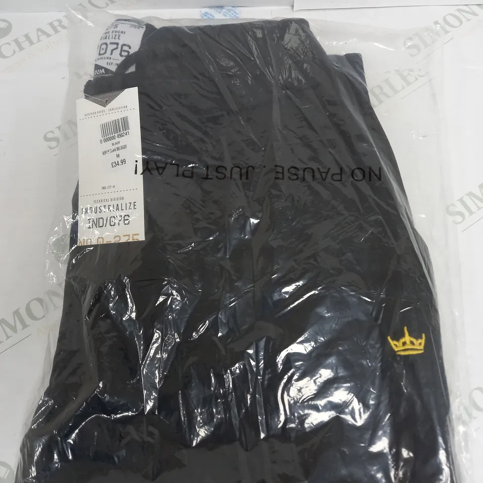 INDUSTRIALIZE MENS EMBROIDED CROWN JOGGERS IN BLACK - MEDIUM