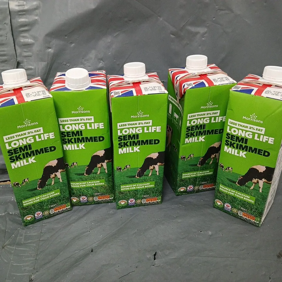 5 LONG LIFE SEM SKIMMED MILK CARTONS (1L) - COLLECTION ONLY