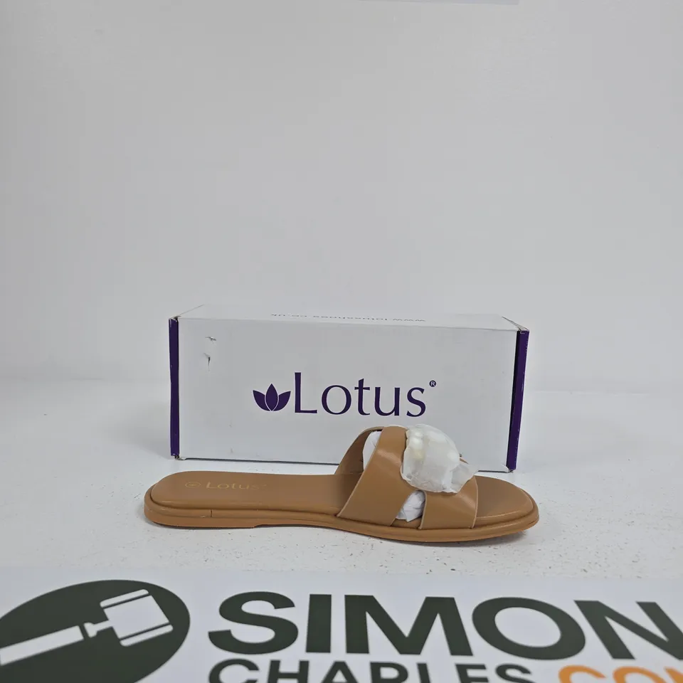 LOTUS WOMEN'S SLIP-ON SANDALS – TAN SIZE 6