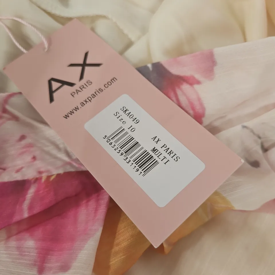 AX PARIS FLORAL DRESS – UK SIZE 10, MULTI
