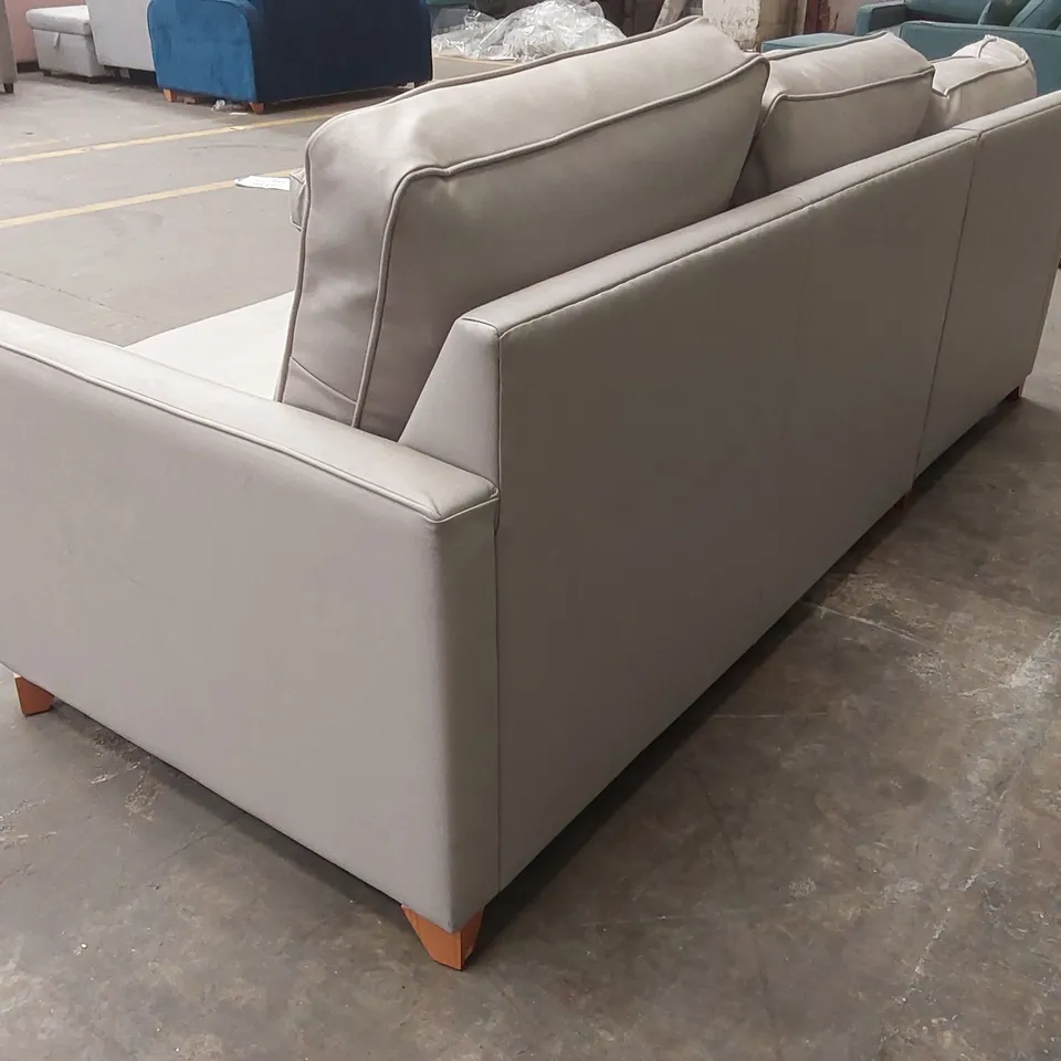 QUALITY DESIGNER LEATHER CHAISE STORAGE SOFA BED 