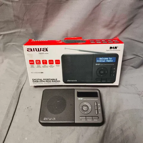 AIWA DIGITAL PORTABLE DAB+FM RADIO WITH DUAL ALARM CLOCK (RD-40DAB/BK)