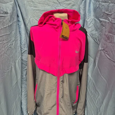 NIKE RUNNING WOMEN'S JACKET – PINK & GREY, SIZE M