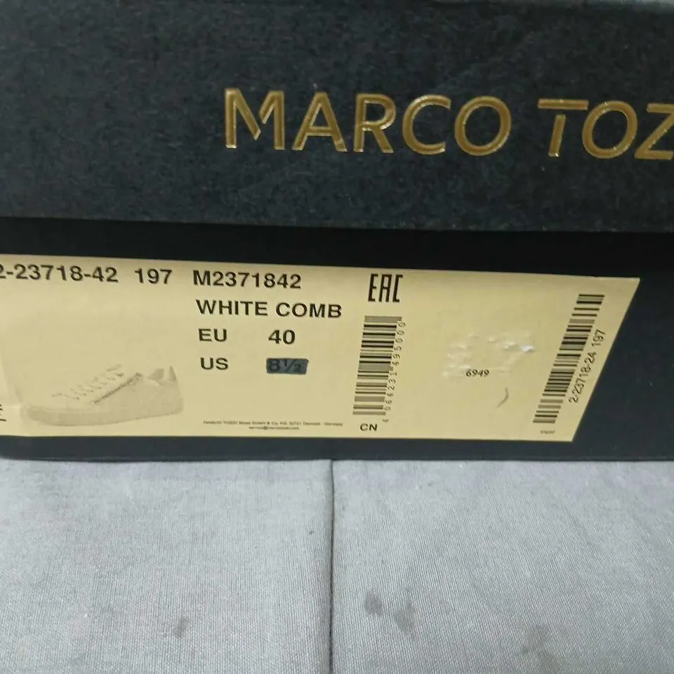 MARCO TOZZI WOMEN’S WHITE SNEAKERS WITH SIDE ZIPPERS – EU 40 (UK 7)