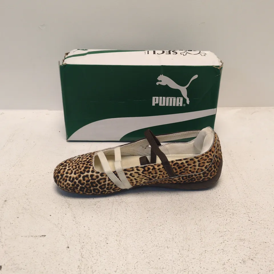 PUMA LEOPARD PRINT BALLET FLATS – UK 7 (EU 40.5)