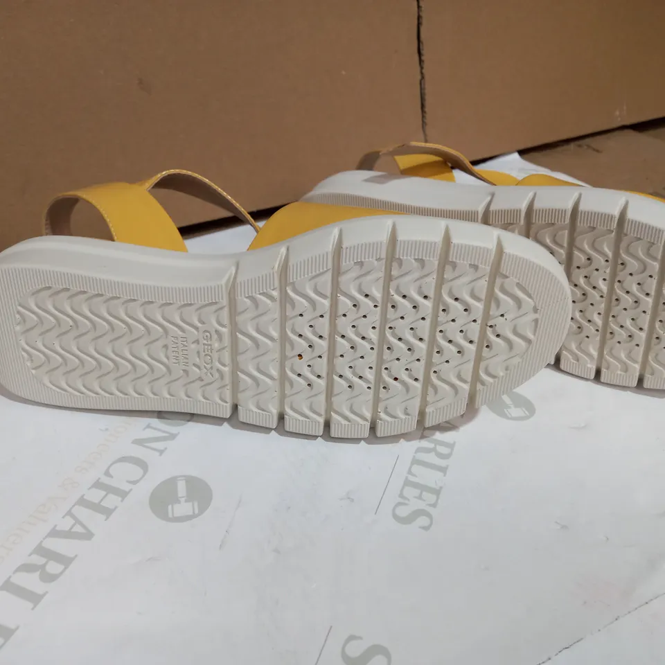 GEOX RESPIRA LIGHT YELLOW  SANDALS SIZE 6  RRP £199.02
