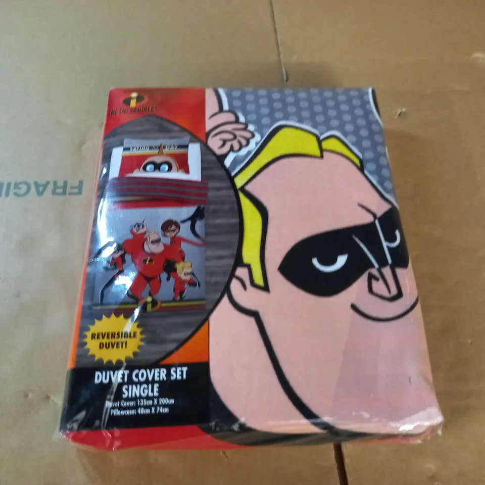 THE INCREDIBLES SINGLE DUVET SET