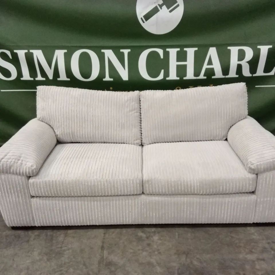 AMALFI STANDARD BACK FABRIC 3 SEATER SOFA - SILVER RRP £579