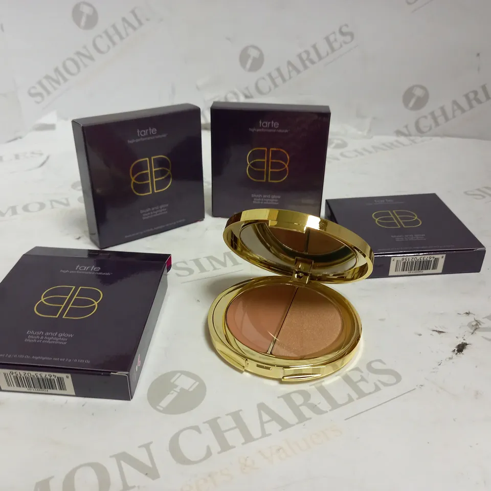 BOXED LOT OF APPROX TARTE 4 BLUSH/GLOW COMPACTS