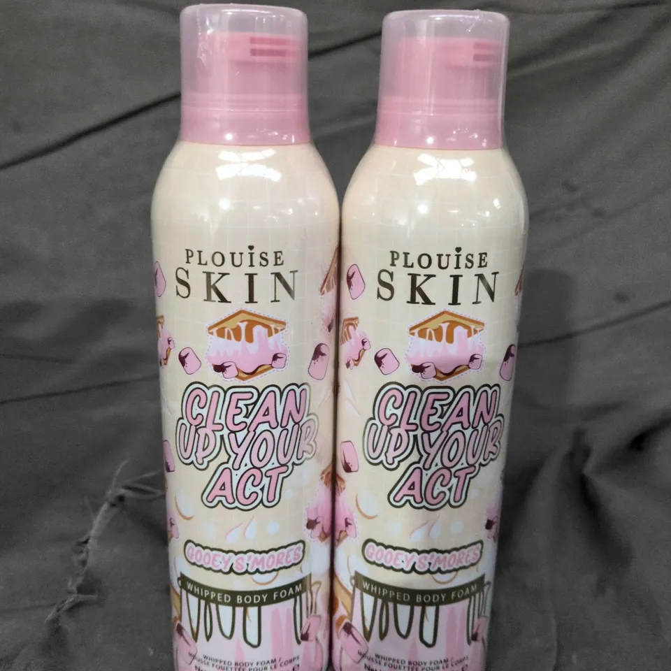 2 X P. LOUISE CLEAN UP YOUR ACT WHIPPED BODY FOAMS - GOOEY S'MORES 