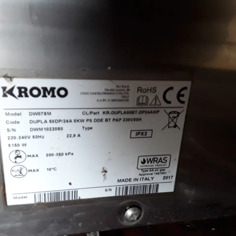 KROMO AQUA DW078M DISHWASHER 